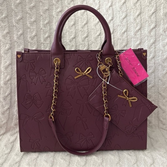 Betsey Johnson Handbags - Betsey Johnson XOKIARA2 large cherry/burgundy tote